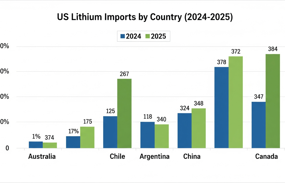 us lithium imports by country