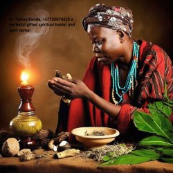 Dr. Twaha Banda can be reached at +27735670215. He specializes in blending sacred herbs for various purposes including luck, enchanting spells, love elixirs, purification, and spiritual healing.