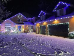 Christmas light installation